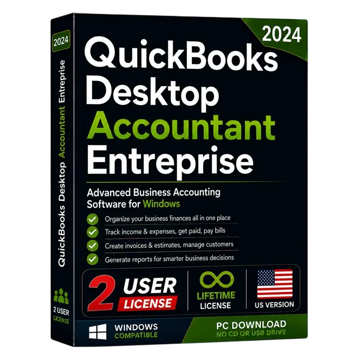 QuickBooks Desktop Enterprise Accountant 2024 US Edition (2 Users)