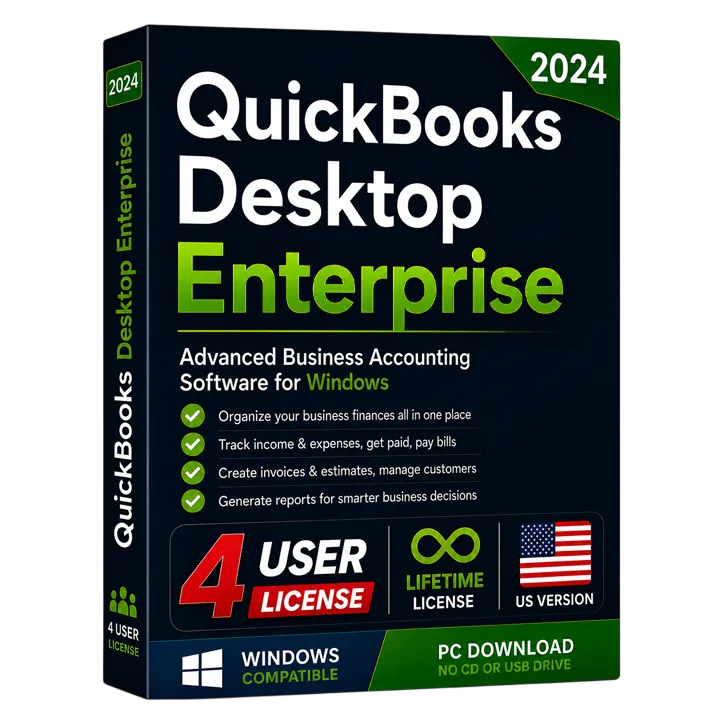 QuickBooks Desktop Enterprise Solutions 2024 US Edition (4 Users)