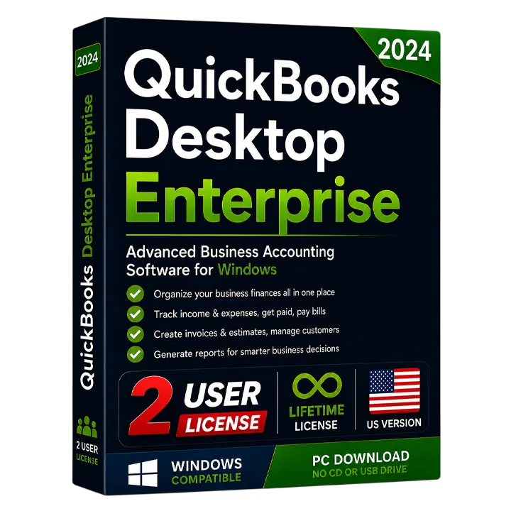 QuickBooks Desktop Enterprise Solutions 2024 US Edition (2 Users)